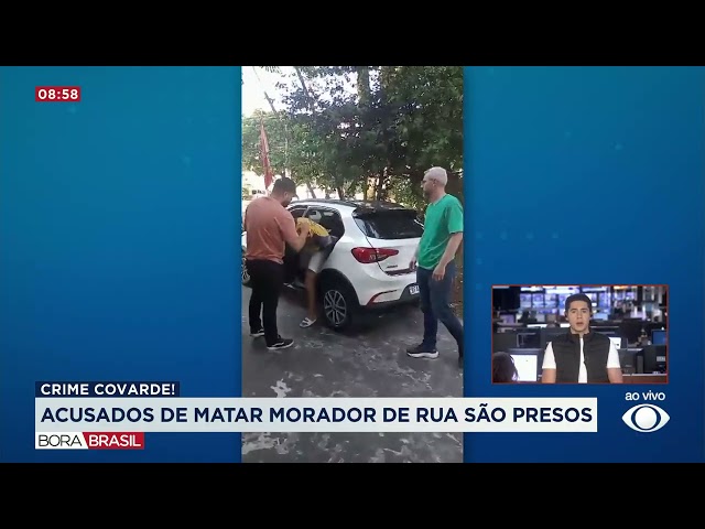 ⁣Acusados de matar pessoa em situação de rua são presos em SP