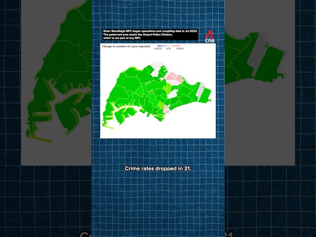 ⁣Crime rate down in most Singapore neighbourhoods