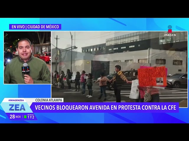 ⁣Vecinos de la colonia Atlampa realizan bloqueo en la CDMX en protesta contra la CFE | Francisco Zea