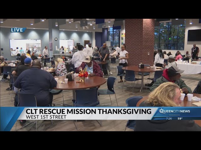 ⁣Charlotte Rescue Mission hosts Thanksgiving breakfast