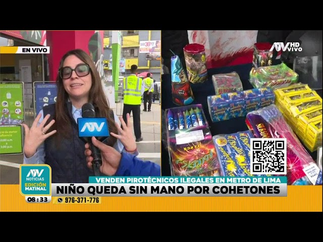 ⁣Niño queda sin mano por cohetones y Metro de Lima toma acciones