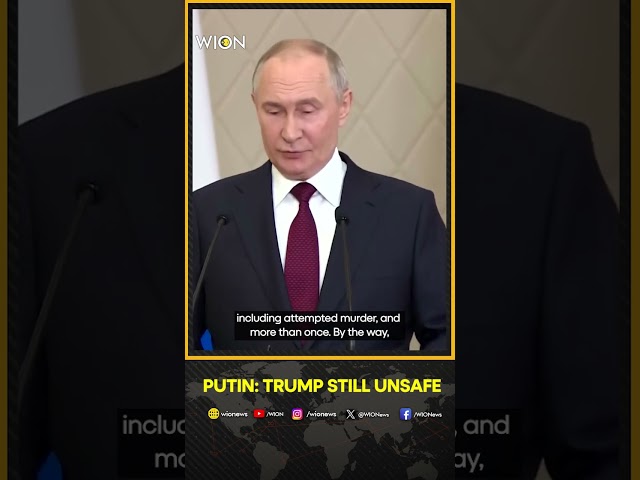 ⁣Putin Says He Does Not Believe Trump Is Safe After Assassination Attempts