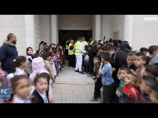 ⁣China donates winter supplies to Palestinian children in West Bank camps