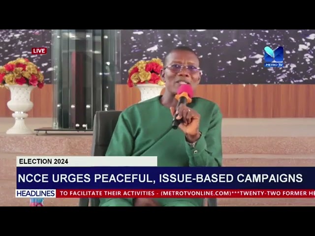 ⁣NCCE urges peaceful, issue-based campaign