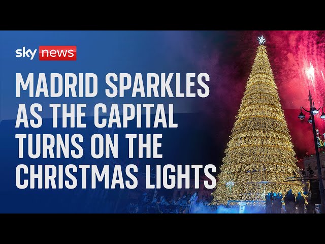 ⁣Madrid brings the festive spirit to the streets as they turn on the Christmas lights