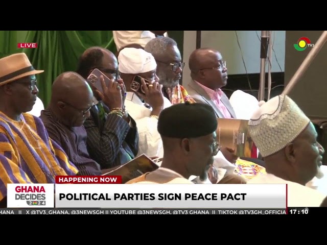 ⁣Political parties sign peace pact