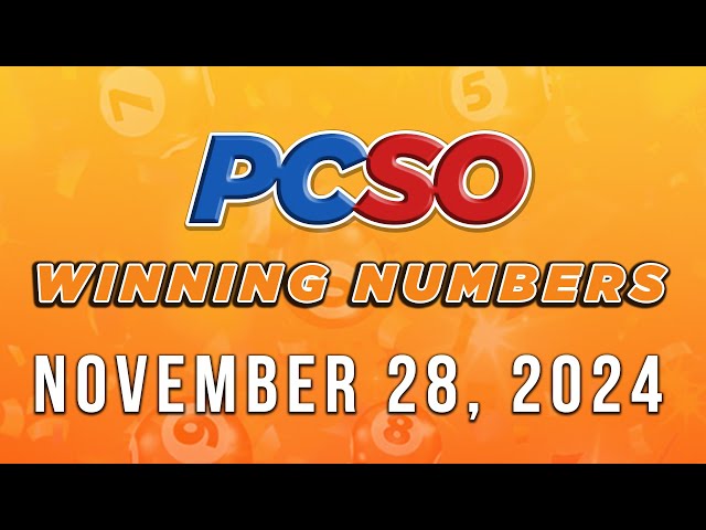 ⁣P21M Jackpot Super Lotto 6/49, 2D, 3D, 6D, and Lotto 6/42 | November 28, 2024