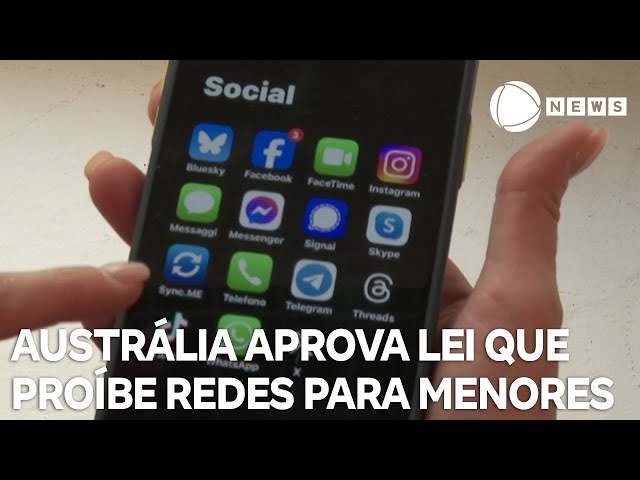 ⁣Austrália aprova lei que proíbe redes sociais para menores