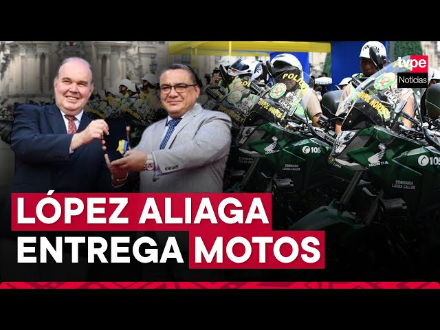 ⁣Rafael López Aliaga entrega más de 600 motos al Ministerio del Interior para lucha contra el crimen