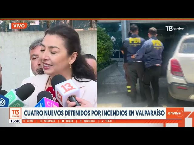 ⁣Cuatro detenidos nuevos por incendios en Valparaíso