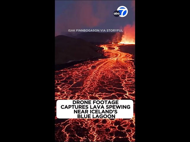 ⁣Lava seen spewing near Iceland’s Blue Lagoon