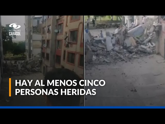 ⁣Emergencia en Barranquilla: se desplomó parte de un edificio en un conjunto residencial