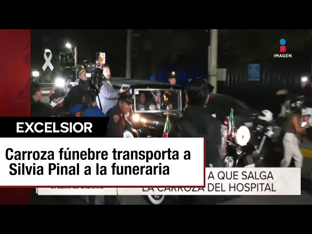 ⁣EN VIVO: carroza fúnebre transporta a Silvia Pinal del hospital a la funeraria