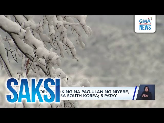 ⁣Record-breaking na pag-ulan ng niyebe, naranasan sa South Korea; 5 patay | Saksi