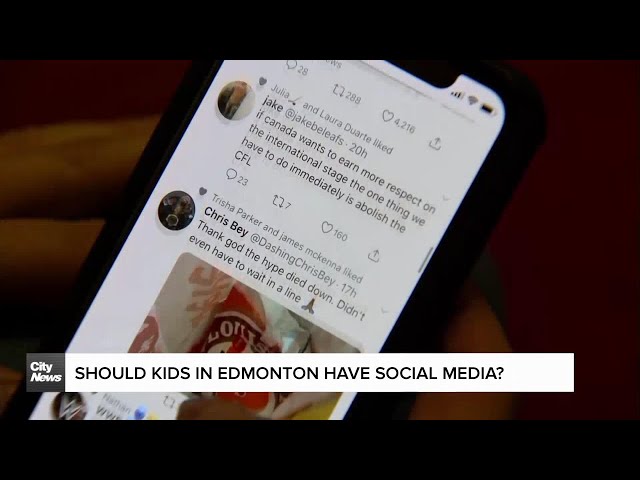 ⁣Should kids in Edmonton have social media?