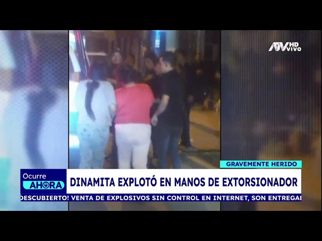 ⁣Extorsionador queda grave al explotarle en las manos un cartucho de dinamita