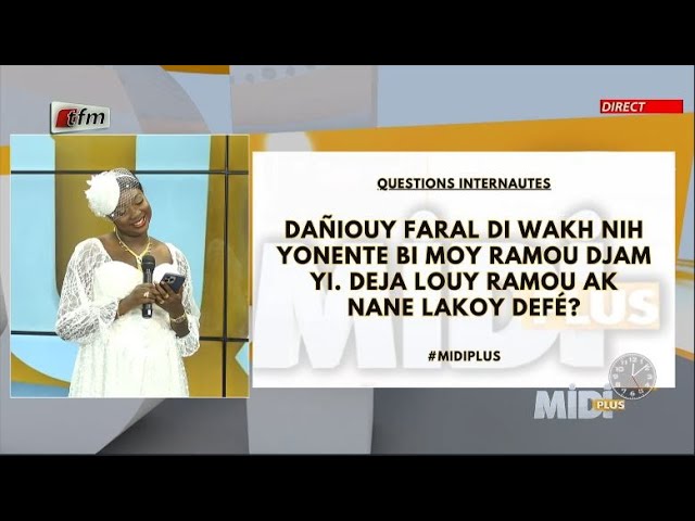 ⁣Questions 3: Dagnouy wakh ni Yonente bi moy ramou djam yi. Louy ramou ak nane lakoy défé?