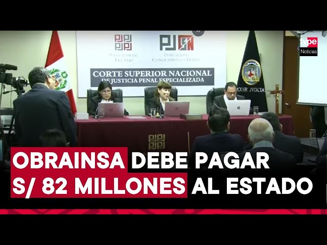 ⁣PJ aprueba acuerdo de colaboración de Obrainsa: empresa debe pagar S/ 82 millones al Estado