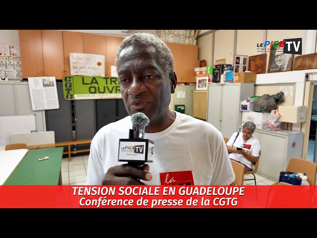 ⁣Tension sociale en Guadeloupe : Conférence de presse de la CGTG