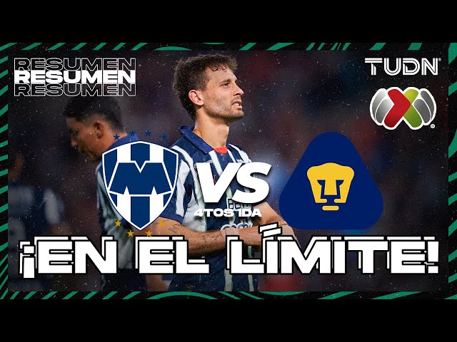 ⁣Resumen y goles | Monterrey vs Pumas | Liga Mx -AP2024 - 4tos de Final - IDA | TUDN