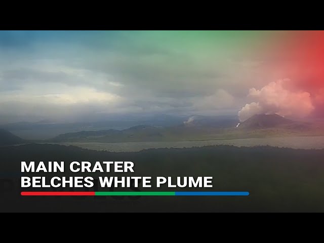 ⁣Minor phreatic eruption from Taal Volcano's main crater