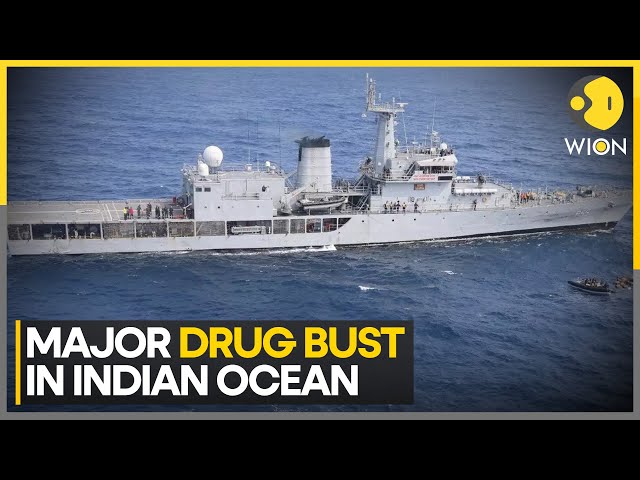 ⁣Indian, Sri Lankan Navies Target Narcotics Smuggling; 500 Kg Crystal Meth Seized | World News | WION