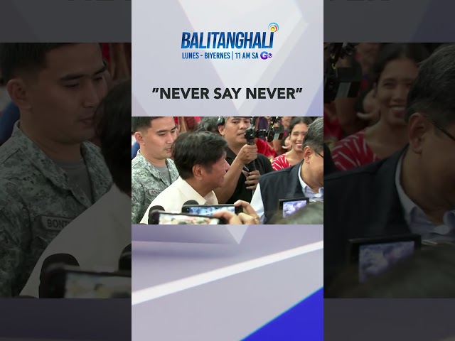 ⁣PBBM sa relasyon nila ni VP Duterte: "Never say never." #shorts l Balitanghali