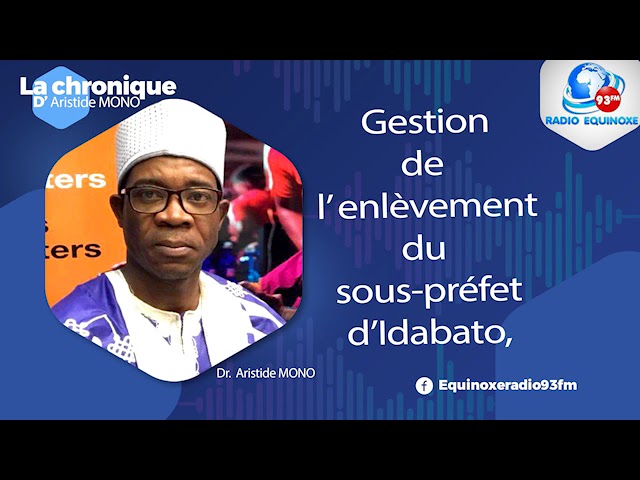 ⁣CHRONIQUE ARISTIDE MONO DU VENDREDI 29 NOVEMBRE 2024 - EQUINOXE TV