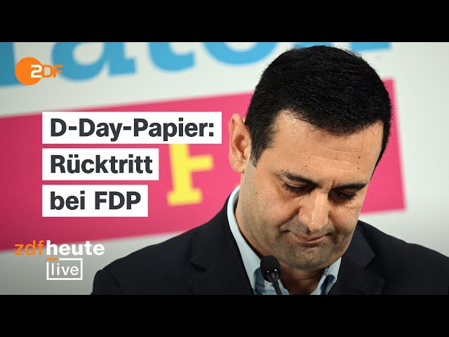 ⁣D-Day-Papier: Generalsekretär Djir-Sarai tritt zurück - ZDFheute live