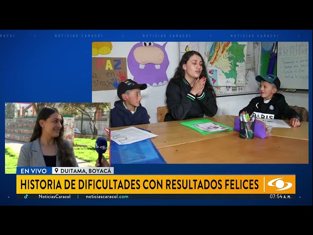 ⁣Conmovedora reacción de profesora y sus dos alumnos al enterarse que recibirán ayudas