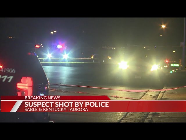 ⁣Suspect shot by police in Aurora