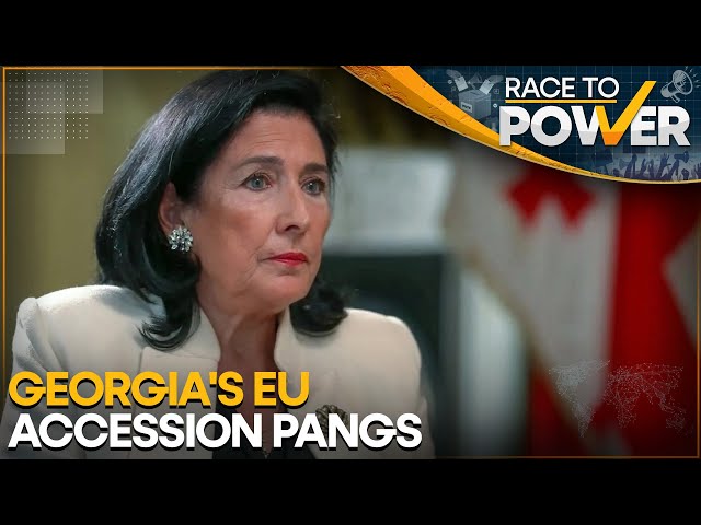 ⁣Georgia: President Condemns Suspension Of EU Talks | Race To Power | WION