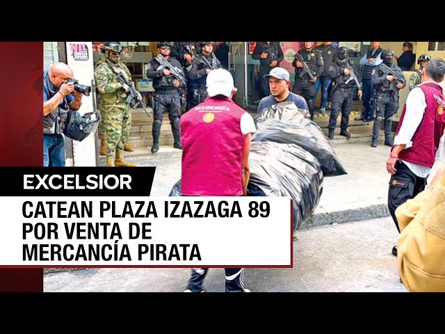 ⁣Decomisan mercancía apócrifa en Plaza Izazaga 89, CDMX