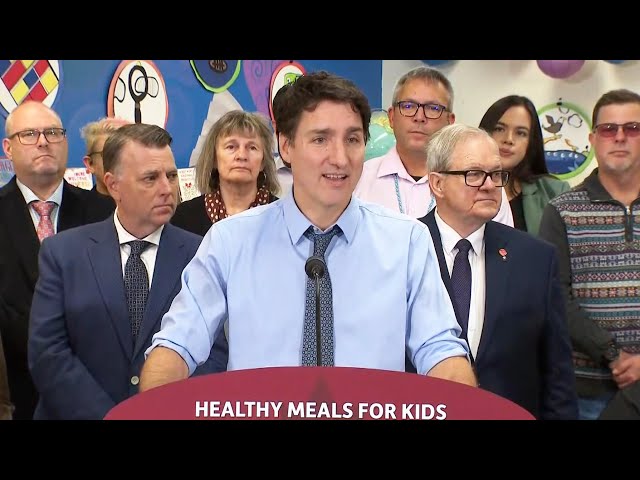 ⁣Justin Trudeau announces $7M expansion of P.E.I. school food program