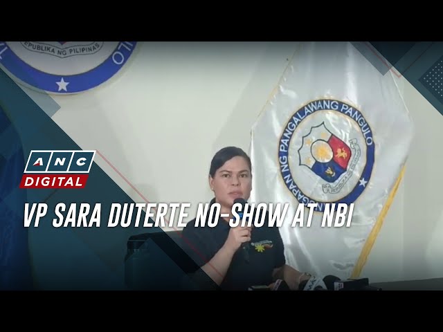 ⁣VP Sara Duterte no-show at NBI