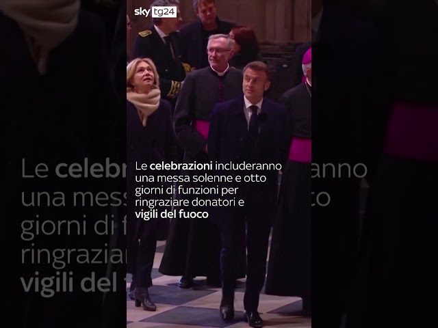 ⁣Notre-Dame, Macron visita la cattedrale in riapertura