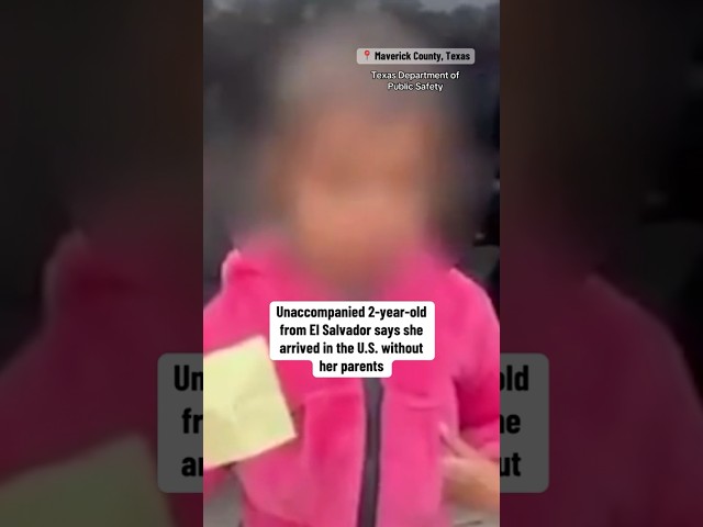 ⁣Unaccompanied 2-year-old from El Salvador says she arrived in U.S. without her parents #shorts