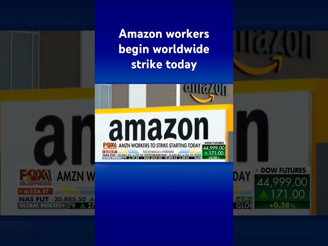 ⁣NOT SO JOLLY: Amazon workers strike on Black Friday, Cyber Monday #shorts