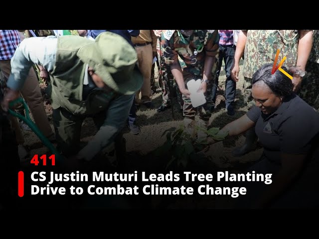 ⁣CS Justin Muturi Leads Tree Planting Drive to Combat Climate Change