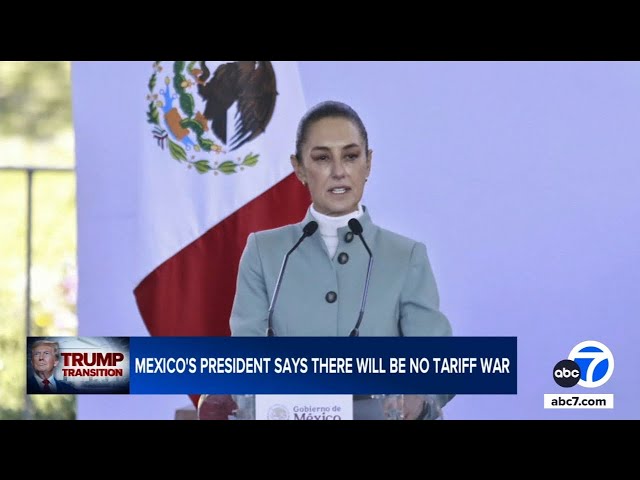 ⁣Mexico's president says there will be no tariff war with the U.S.