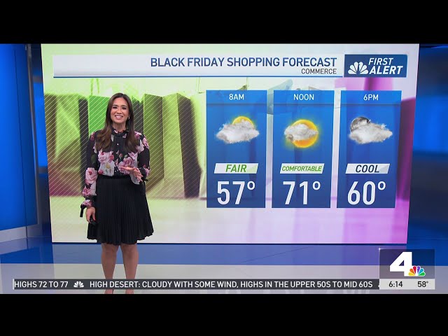 ⁣First Alert Forecast: Cool for Black Friday shoppers