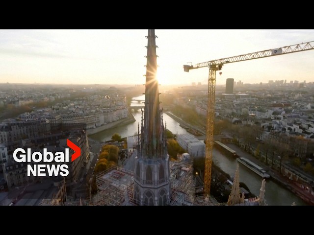 ⁣"Project of the century": Macron tours restored Notre Dame Cathedral