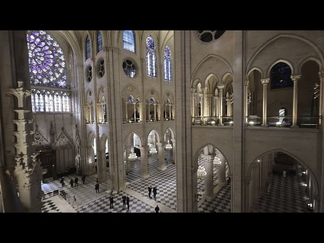 ⁣Frankreichs Präsident Macron besucht Notre Dame zum ersten Mal nach dem Feuer