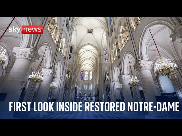 ⁣First look inside restored Notre-Dame cathedral five years after devastating fire