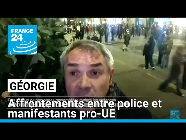 ⁣Géorgie : affrontements entre police et manifestants pro-UE • FRANCE 24