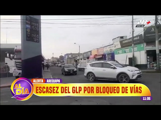 ⁣Arequipa: Se registra escasez de GLP por bloqueo de vías