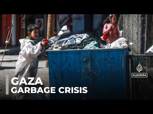 ⁣Gaza's garbage crisis: Israel has blocked access to formal landfills