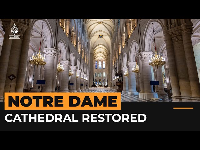 ⁣A first look at the fully restored Notre Dame Cathedral | AJ #Shorts