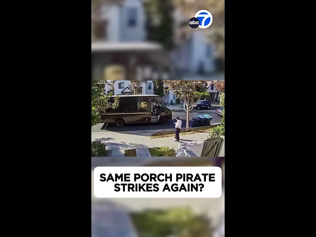 ⁣Brazen SoCal porch pirate strikes again to steal MacBook Pros