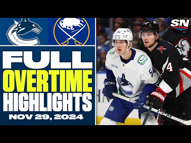 ⁣Vancouver Canucks at Buffalo Sabres | FULL Overtime Highlights - November 29, 2024